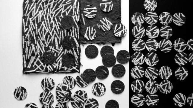 arkusze papieru ręcznie czerpanego - projekt artystyczny Basińska Galeria Sztuki