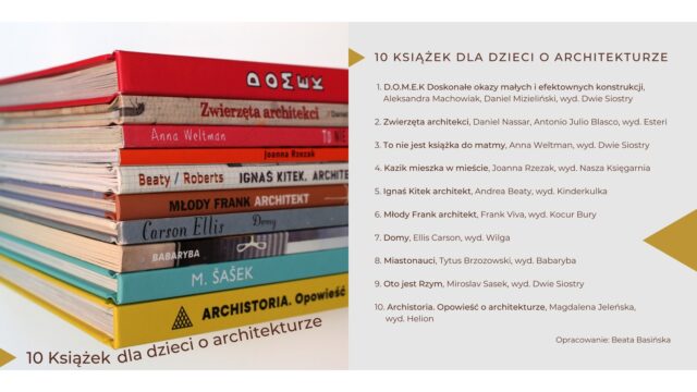 książki dla dzieci o architekturze - projekt edukacyjny Basińska Galeria Sztuki